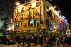 Dublin Temple Bar at night