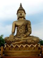 Buddha Statue Gold bluesky