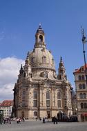 city church blue sky, dresden