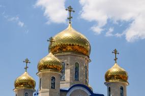 Russian Church Dome Golden roof