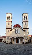 square in front of the church in crete