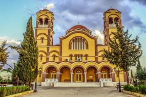 green trees near the church in cyprus