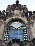 Clock on Building in dresden