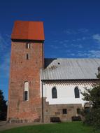 brick tower at church of st severin