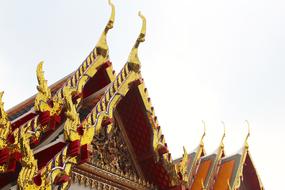 Temple Roof Pagoda gold red