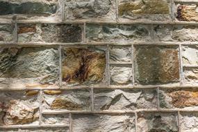 wall with colorful stones close up