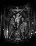 Religion Church cross black and white