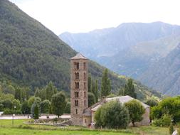 Church of San Clemente in the valley of the Pyrenees