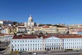 panoramic view of the historic architecture in Lisbon