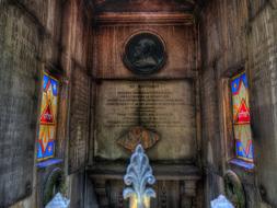 Colorful and beautiful grave in Montmartre, Paris, France