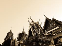 temple roof in Bangkok, Thailand