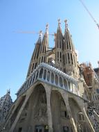 Sagrada Familia Barcelona blue sky