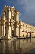 Piazza Del church in Italy Sicily Siracusa