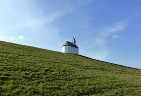 Church Hill and green grass