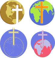 christianity religion world icon drawing