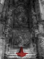 Altar and red cloth