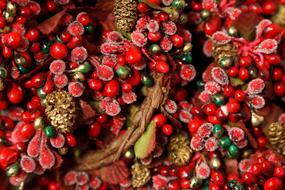 Christmas red Berry Background