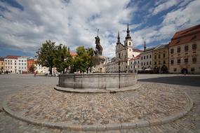 Jihlava Church Fountain city