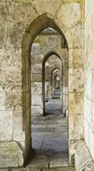 arched passage in a church in germany