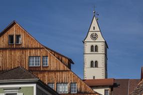 old Steeple in Historic Center, germany, Meersburg