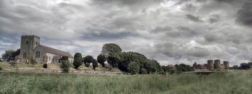 Clouds Castle green trees