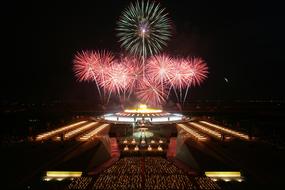 Fireworks Temple Buddhism pink