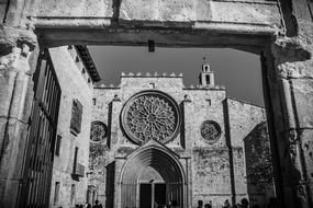 Sant Cugat Cathedral black and white