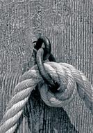 Rope Hook black and white