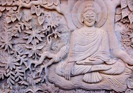 Buddha Bali tample stone plate