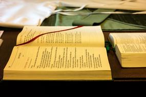 text of Bible in Church