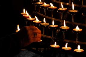 hand Burning Candle