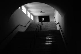 Ladder Stairway black and white