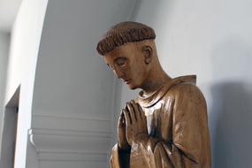 wooden Sculpture Statue of Monk