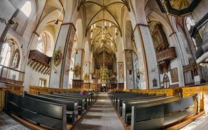 Church interior photos of the fish eyes