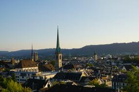 Beautiful historic landscape of Zurich in Switzerland