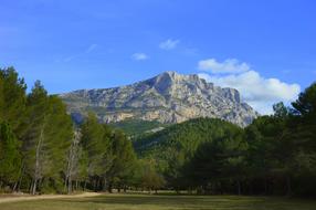 landscape of Mountain France Aix In Provence