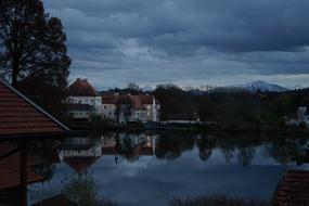 Seeon Abbey by lake in Germany