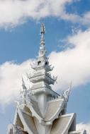 Wat Rong Khun Temple blue sky