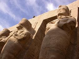 huge statues on the temple in luxor