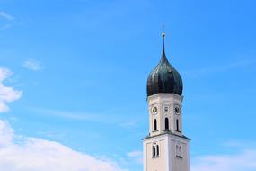 Steeple Church blue sky