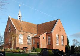 Church in East Frisia on a sunny day