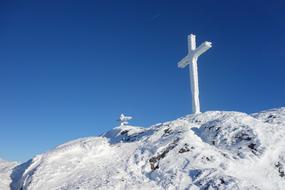 frozen christian cross