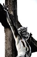 Jesus Christ cross blacl and white