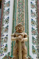 statue in a temple complex in bangkok