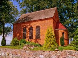 Poland Church and garden