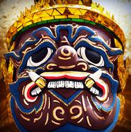 Giant face dragon Thailand