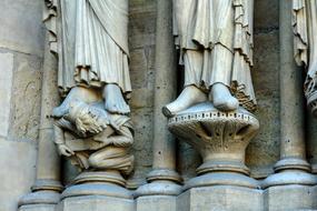 France Paris Church stone statue