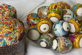 Eggs colors decoration