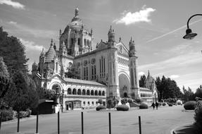 Basilica Of Lisieux black and white