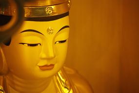 Buddha face statue plastic